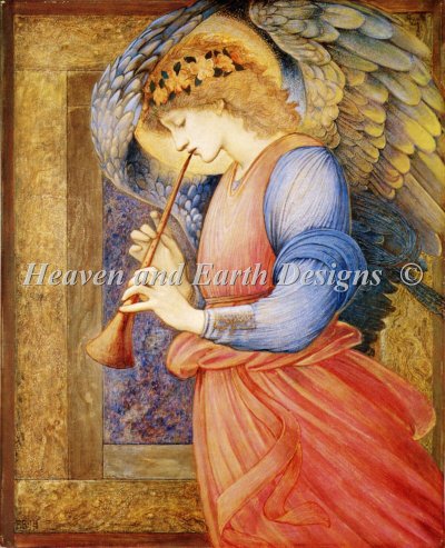 Diamond Painting Canvas - Mini An Angel Playing A Flageolet - Click Image to Close